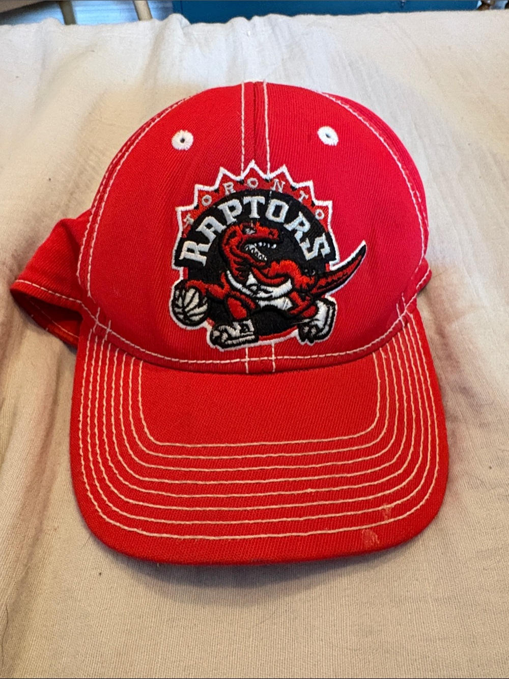 adidas Red Toronto Raptors Baseball Cap with Embroidered Logo